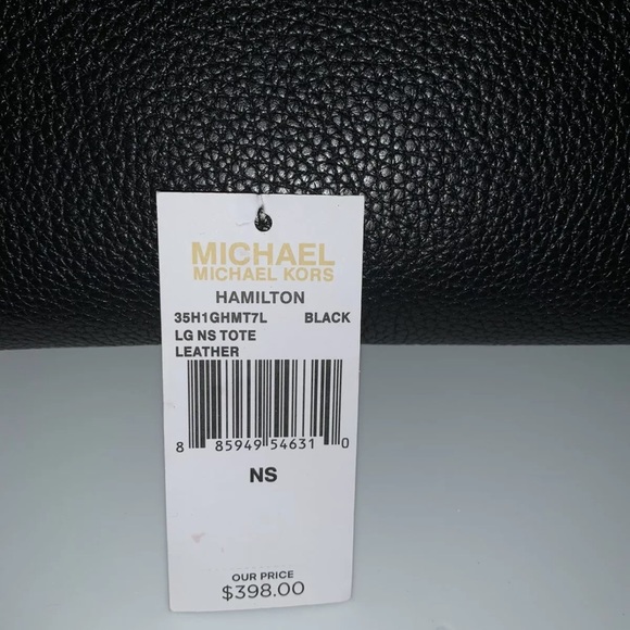 Michael Kors Hamilton NS Large Black Leather Satchel Tote bag - Picture 8 of 8